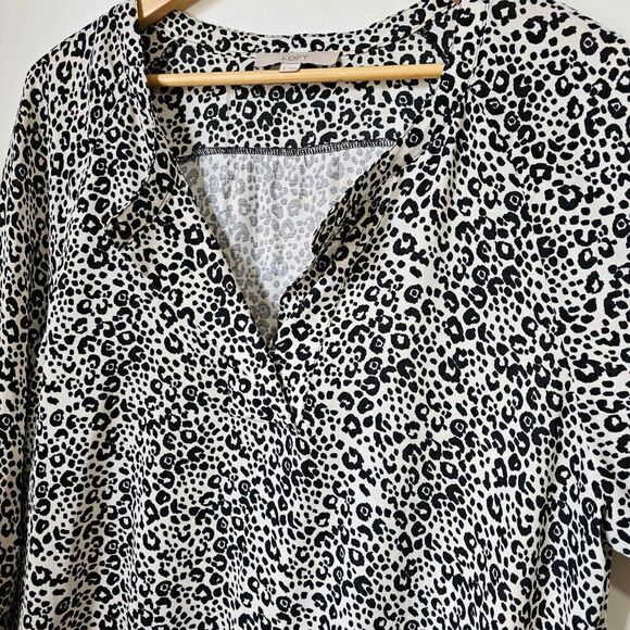 EUC LIKE NEW LOFT PRINTED SPLIT V NECK LONGSLEEVES TOP SIZE XL - Picture 2 of 13